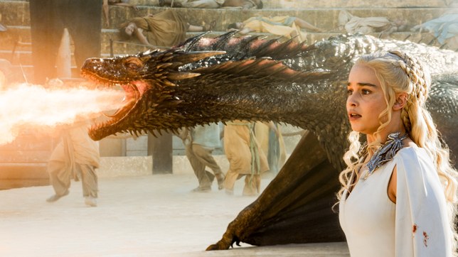 Los dragones de Daenerys Targaryen/Emilia Clarke antes y después del efecto CGI